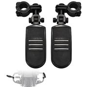 FOVPLUE 1" 1.25" 1.34" Highway Footpegs,Motorcycle Foot Pegs Foot Rest Mount Clamp Kit for Harley Indian Road King Street Glide Honda Kawasaki Suzuki Yamaha 25mm 32mm 34mm engine guard or tube Black