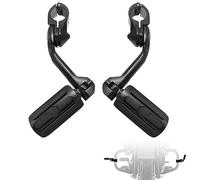 FOVPLUE 1.25" Long Angled Highway pegs,Foot Rest for Road Glide Street Glide Electra Glide Road King with 1.25 Engine Guard Black