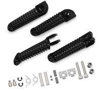 FOVPLUE Driver/Rider and Passenger Footrest for Yamaha YZF R6 2003-2020,R1 1998-2019,R1M 2015-2018,R1S 2016-2018, BLACK-Front and Rear Foot Pegs Kit