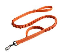 FOVRLZSE Reflective Heavy Duty Bungee Dog Leash - 4FT to 5FT Adjustable Shock Absorbing Leash with Double Padded Handle & 360° No Tangle Metal Clasp for Small Medium Large Dogs (Orange)