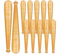 Fovths 12 Pack Inflatable Baseball Bats, 29.5 Inch Wood Grain Baseball Bat Inflates, Blow up Beach Baseballs Themed Party Favors for Summer Pool Sports Game Birthday Carnival Party Decorations Prizes