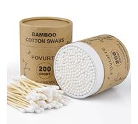 FOVURTE Organic Bamboo Cotton Swab Natural Double-Headed Cotton Buds (2 BOX OF 400 STICKS)