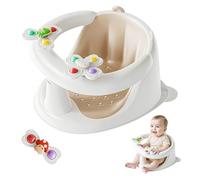 FOVVZDIL Baby Bath Seat 6 Months Plus with Toys Safe Infant Baby Bath Chair with Anti-Slip Suction Cups Design for Newborns to 12 Months Plus
