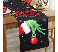 Fowecelt Christmas Table Runner Elf - Elf Christmas Decorations, Elf Party Decor, Merry Christmas Table Runner for Seasonal Winter Xmas Holiday Kitchen Dining Table Decoration