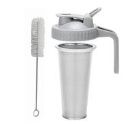 Fowecry Cold Brew Coffee Filter with Pour Spout Lid for 32 OZ Wide Mouth Jar, 304 Stainless Steel Strainer with Seal Ring Easy to Use