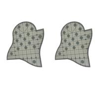 Fowecry Mesh Scallop Quilting Template Quilting Templates Home Tailor Sewing Tools Scalloped Patchwork Ruler, 2PCS