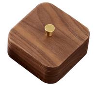 Fowecry Nordic Simple Black Walnut Dental Floss Box Home Personalized Box Easy to Use