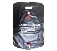 Fowecry Shower Bag Solar Heated Portable 25L Camp Outdoor Bath Bag Black | Outdoor 25L shower bag uses solar to heat water, includes shower hose and simple ON/OFF control for easy outdoor use.