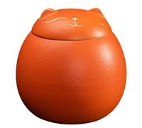 Fowecry Tea Storage Jar Cat Shape Storage Jars Porcelain Jar for Tea Spices Pot Coffee Nuts Storage B 1 PCS