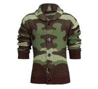 Foweknow Cardigan Men's Cardigan Camouflage Knitted Sweat Jacket Combat Tactical Sweaters Long Sleeve Slim Fit Knitted Coat Traditional Jacket Autumn Winter Transition Jacket with Buttons, camouflage