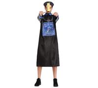 Foweknow Chinese Zombie Costume Men's Full Ensemble with Robe Headpiece and Ritual Sign Traditional Comfortable Festival Outfit Men for Theme Party Coslay Halloween