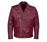 Foweknow Faux Leather Jacket Men's Zip Leather Jacket Long Sleeve Motorcycle Jacket Biker Jacket Stand-Up Collar Warm Transition Jacket Lightweight Wind Jacket Plain Bomber Jacket Winter Coat, red,