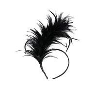 Foweknow Headband Carnival Headpiece Feather Hair Accessories 1920S Headband Feather Headband Retro Lightweight Feather Hair Band Elegant Party Accessory for Cosplay and Performance