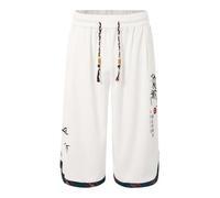 Foweknow Japan Trousers Men's Ice Silk Harem Trousers Baggy Print Jogging Bottoms Japanese Yoga Harem Trousers Hippie Aladdin Pants Summer Beach Trousers Long Goa Haori Yoga Trousers Pump Trousers