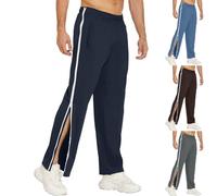 Foweknow Rehabilitation Trousers Men's Side Opening Rehabilitation Trousers Women with Zip Tear-off Trousers Rehab Trousers Men's Wide Leg Quick Ficker Trousers Baggy Training Trousers Jogging Bottoms