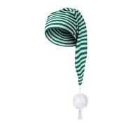 Foweknow Sleep Cap Pointed Hat Men Women Striped Fancy Dress Carnival Hat Accessory Pyjama Party Accessories with Nightdress Ball Bobble Night Hat Regular Fit Comfortable Outwear, Green, One Size