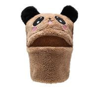 Foweknow Winter Hat Children's Panda Scarf Ear Flap Ski Hat Set 2 in 1 Warm Cartoon Windproof Protection Accessories Face Comfortable Fashionable Hat Elegant Knitted Hat Outerwear Knitwear, brown, One