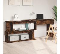 fowey wooden laptop desk corner in smoked oak