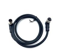FOWIUNYE M12 5 Pins Male to Female Connector Cable, A Code Right Angle Molding Cable Female to Male Aviation Sensor Electrical PVC Cable 125V 4A AC/DC Industrial Molded Cable 1M AWG22（1Meter）