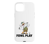 Fowl Play Funny Duck Goose Golfer Father’s Day Case for iPhone 15 Plus