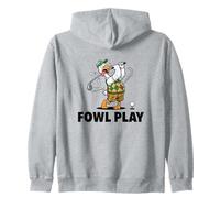 Fowl Play Funny Duck Goose Golfer Father’s Day Zip Hoodie