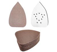 FOWOK Mouse Mesh Sanding Sets, 1Pc Sanding Interface Pad and 50Pcs Sanding Paper 80 | 120 | 180 | 240 | 320 Grit Hook and Loop Sandpaper for Detail Sander -FMN51