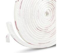 fowong Draft Excluder for Windows, 4.9 m(L) x9 mm(W) x 9mm(T) Brush Weather Stripping Self-Adhesive Windows Seal Strip Draught Excluder Air Stopper for Sliding/External Doors, White