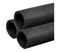 fowong Fly Screen for Windows, 120cm x 120cm X 3 PCS Mosquito Net Insect Mesh Durable Polyester Window Fly Screen Mesh Fitted to Multiple Windows, Black