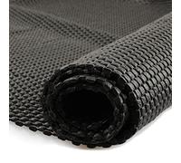 fowong Non Slip Mat,150 x 100 cm PVC Grid Pattern Anti Slip Rug Underlay Multipurpose Gripper Roll, Non Slip Liner Mat for Rug Gripper Car Roof Rack, Home&Office - Black