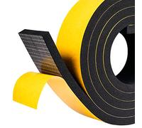 fowong Self-Adhesive Foam Tape 2 M Long X 50 mm Wide x 10 mm Thick High Density Neoprene,Anti-Vibration,Anti-Collision Weather Stripping Gasket Seal SoundProof for Window Door