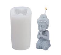 Fowybe Buddha Silicone Candle Mold,Handmade Plaster Craft Candle Making Molds | DIY Craft Mould for Plaster Candle Soap Wax Home Decorations Aromatherapy
