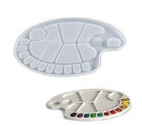 Fowybe DIY Artist Paint Palette Resin Mold | Silicone Paint Tray Mold Oval Shape Casting Mould | Casting Mould Paint Palette Mold DIY Crafts Molds