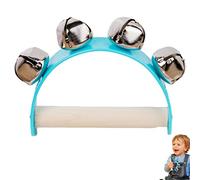 Fowybe Kids Hand Rattle Toy - Hand Sleigh Bells Semicircular Rattles Bell Toys with Wooden Handle - Party Holiday Bells Musical Shaking Toy for Children