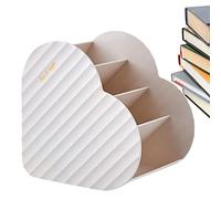 Fowybe Love Heart Shape Storage Box - Cosmetics Organizer Desk Supplies Storage Organiser | Large Capacity Makeup Brush Holder Organizer for Vanity, Bathroom, Desk Storage Container, Cosmetic Display