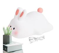 Fowybe Rabbit Night Soft Silicone Touch Lamp for Kids | Cute Big Face Table Lamp