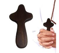 Fowybe Small Wood Comfort Crosses - Handmade Wooden Cross | Wooden Decoration Gift Hand Held Palm Size Christian Gift For Clutching And Making Prayer