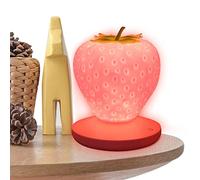 Fowybe Strawberry Night Light, Cute Strawberry Lamp, Nursery LED Attractive Kids Night Light, 3 Modes Touch, Children's Bedside Lamp Gift for Birthday Christmas