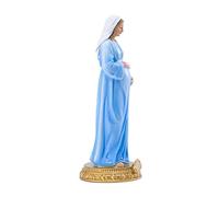 Fowybe Virgin Mary Statue, Mary Mother of God Resin Figurine Pregnant Mary Statue Catholic Religious Decoration, Mother Jesus Statue Desktop Ornament Catholic Sculpture Virgin Mary