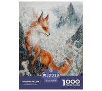 Fox 1000 Pieces Jigsaw Puzzles For Adults Family Challenge Toys Stress Relieving Entertainment Cultivate The Spirit of Teamwork for Family Decorations 70x50cm/1000pcs