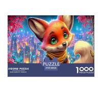 Fox 1000 Pieces Premium Jigsaw Animal Age 12+ Quirky, Abstract Design, Home Decoration, Educational, Challenging 38x26cm/1000pcs