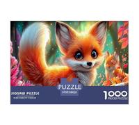 Fox 1000 Pieces Premium Jigsaw Animal for Adults Cool Collage Effect, Home Decoration, Educational, Challenging 38x26cm/1000pcs