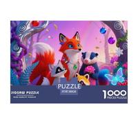 Fox 1000 Pieces Premium Jigsaw Animal for Adults Gifts Quirky, Abstract Design, Fun Details, Educational, Challenging 38x26cm/1000pcs