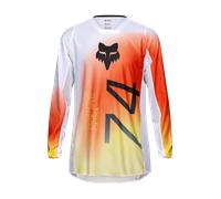 FOX 180 Air Haze Motocross Jersey, white-orange, size 2XL for Men