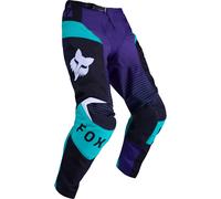 FOX 180 Collect Motocross Pants, black-white-turquoise, size 32 for Men