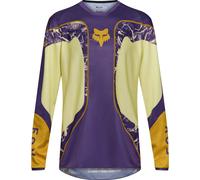FOX 180 Image Print Motocross Jersey, purple-yellow, size S for Men