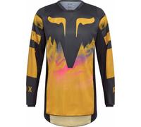 FOX 180 Kairos Motocross Jersey, black-yellow, size S for Men