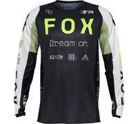 FOX 180 Race Spec Motocross Jersey, black-white-green, size L for Men