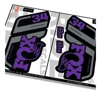 Fox 34 Performance 2021 Fork Decals - Purple - Licensed by Fox Gloss