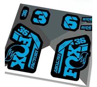Fox 36 Factory 2021 Fork Decals - Blue -Licensed by Fox MATTE