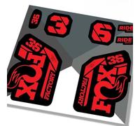 Fox 36 Factory 2021 Fork Decals - Red - Licensed By Fox GLOSS